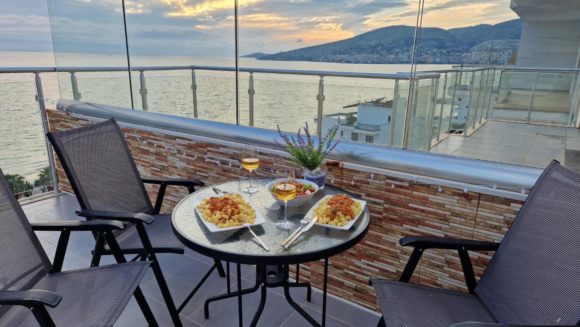 Sadet's Luxus Penthouse Saranda  Apartment Bagian luar foto