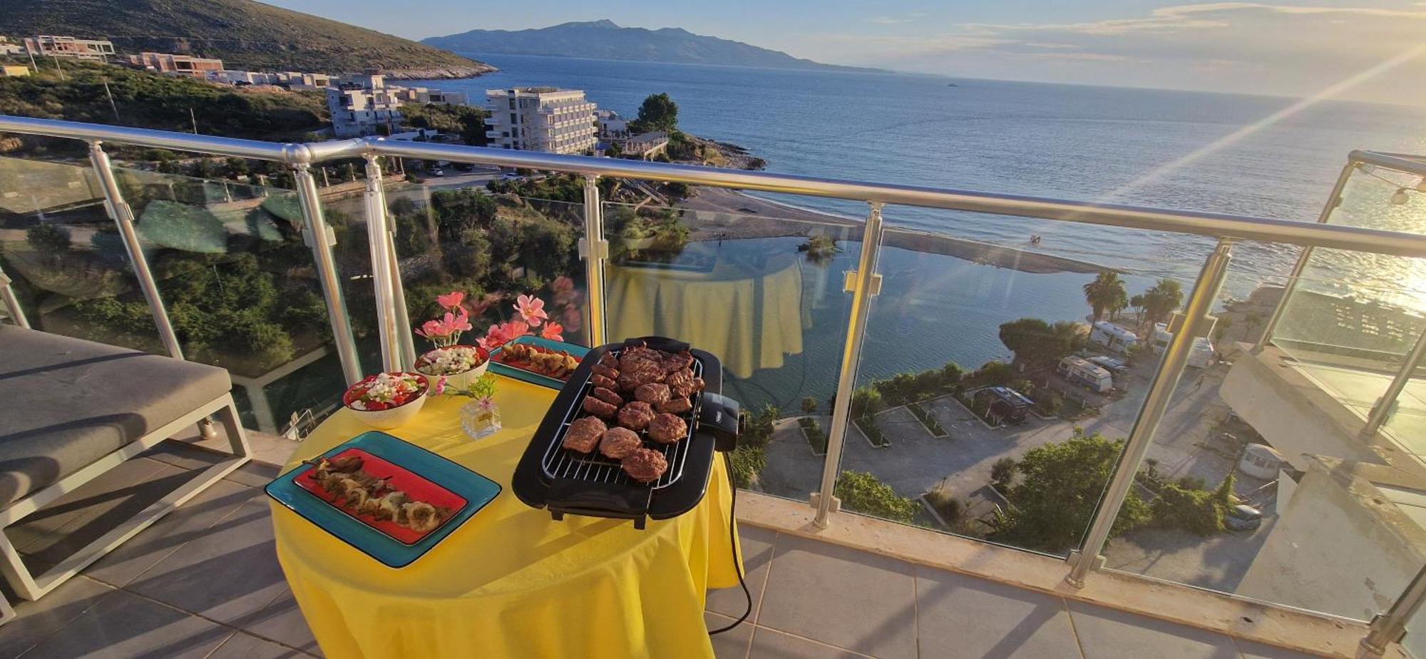 Sadet's Luxus Penthouse Saranda  Apartment Bagian luar foto
