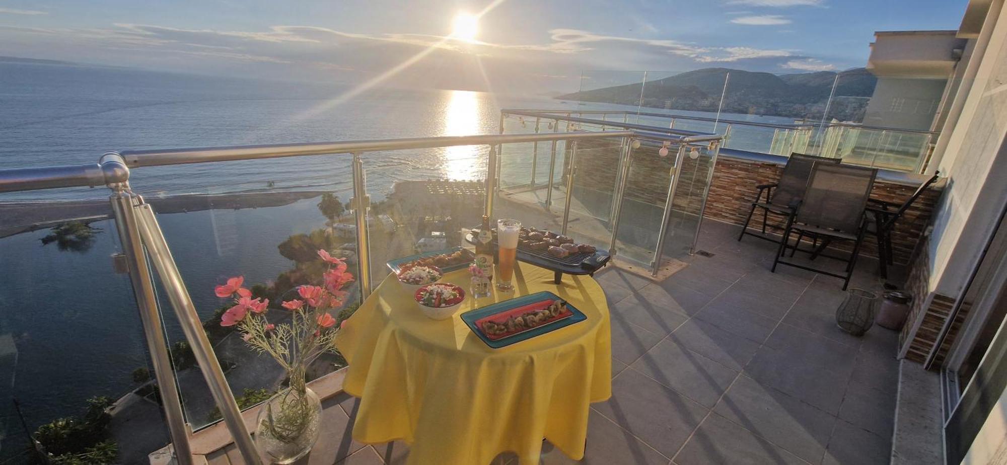 Sadet's Luxus Penthouse Saranda  Apartment Bagian luar foto